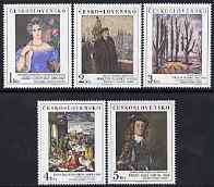 Czechoslovakia 1985 Art (19th Series) perf set of 5 unmounted mint, SG 2810-14, stamps on arts, stamps on hals