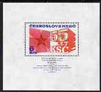 Czechoslovakia 1976 55th Anniversary of Communist Party perf m/sheet unmounted mint, SG MS 2285, stamps on constitutions