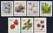 Czechoslovakia 1967 Botanical Garden Flowers perf set of 7 unmounted mint, SG 1675-81, stamps on , stamps on  stamps on flowers