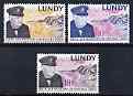 Lundy 1965 Sir Winston Churchill perf set of 3 unmounted mint, Rosen LU153-55, stamps on churchill, stamps on lighthouses