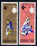 Gibraltar 1968 Christmas perf set of 2 cto used, SG 231-32*, stamps on christmas