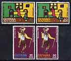 Guyana 1971 Christmas perf set of 4 unmounted mint, SG 557-60*, stamps on christmas, stamps on carnivals