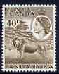 Kenya, Uganda & Tanganyika 1954-59 Lion 40c brown unmounted mint SG 172*, stamps on animals, stamps on lions, stamps on cats