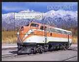 Congo 1999 Locomotives (Diesel) perf m/sheet cto used, stamps on , stamps on  stamps on railways