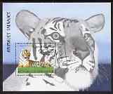 Sahara Republic 1997 Big Cats (Tiger) perf m/sheet fine cto used, stamps on cats, stamps on tigers