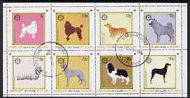 Eynhallow 1984 Rotary - Dogs perf set of 8 values fine cto used (5p to 40p) , stamps on animals, stamps on dogs, stamps on rotary, stamps on poodle, stamps on dachshund, stamps on elkhound, stamps on skye terrier, stamps on deerhound, stamps on king charles, stamps on doberman