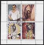 Sharjah 1972 Paintings by Picasso perf sheetlet containing set of 4 fine cto used, Mi 1316-19, stamps on , stamps on  stamps on arts, stamps on  stamps on picasso