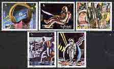 Sharjah 1972 Apollo 17 perf set of 5 fine cto used, Mi 988-92*, stamps on , stamps on  stamps on space, stamps on  stamps on apollo