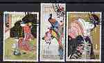 Yemen - Royalist 1968 Paintings (Mothers Day) perf set of 6 cto used, Mi 485-90A, stamps on arts, stamps on women, stamps on corot, stamps on raphael, stamps on gainsborough, stamps on titian.unicorn, stamps on dogs