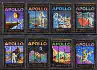 Ajman 1972 Apollo 16 perf set of 8 fine cto used, Mi 2936-40, stamps on space, stamps on apollo