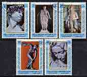 Aden - Upper Yafa 1967 Sculptures perf set of 5 cto used, Mi 17-21, stamps on , stamps on  stamps on sculpture