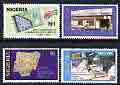 Nigeria 1994 25th Anniversary of Philatelic Services perf set of 4 unmounted mint, SG 671-74*, stamps on postal, stamps on stamp on stamp, stamps on stamponstamp