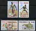 Nigeria 1998 Football World Cup perf set of 4 unmounted mint, SG 722-25*, stamps on football, stamps on sport