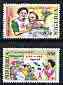 Nigeria 2002 World AIDS Day perf set of 2 unmounted mint, SG 798-99*, stamps on aids, stamps on diseases, stamps on medical, stamps on nurses, stamps on vaccines