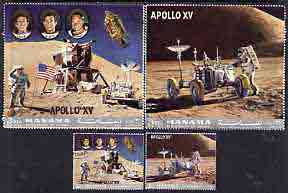 Manama 1972 Apollo 15 perf set of 4 cto used, Mi 1063-66A, stamps on space, stamps on apollo