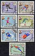 Aden - Kathiri 1967 Grenoble Winter Olympics perf set of 7 cto used Mi 134-40A*