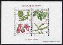 Monaco 1983 Seasons of the Fig m/sheet of 4 unmounted mint, SG MS 1644, stamps on , stamps on  stamps on trees, stamps on  stamps on fruit