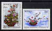 Monaco 1987 Monte Carlo Flower Show (1988) set of 2 unmounted mint, SG 1835-36, stamps on flowers