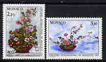 Monaco 1987 Monte Carlo Flower Show (1988) set of 2 unmounted mint, SG 1835-36, stamps on , stamps on  stamps on flowers