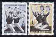 Austria 1965 Gymnaestrada set of 2 unmounted mint, SG 1453-54, stamps on , stamps on  stamps on sport, stamps on  stamps on gymnastics, stamps on  stamps on  gym , stamps on  stamps on gymnastics, stamps on  stamps on 