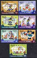 Dominica 1982 World Cup Football short set to 10c only featuring Disney characters unmounted mint, SG 792-798, stamps on , stamps on  stamps on disney, stamps on  stamps on football, stamps on  stamps on sport