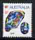 Australia 1974 Opal  8c (gemstone) surch 9c in red unmounted mint, SG 579, stamps on , stamps on  stamps on minerals