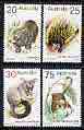 Australia 1974-76 Animals set of 4 unmounted mint, SG 561-64*, stamps on animals, stamps on wombat, stamps on possum, stamps on anteater