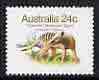 Australia 1981-83 Thylacine (Tasmanian Tiger) 24c from Wildlife def set unmounted mint, SG 788*, stamps on animals
