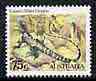 Australia 1981-83 Eastern Water Dragon 75c (perf 14.5 x 14) from Wildlife def set unmounted mint SG 801a*, stamps on reptiles