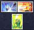 Australia 1984 Los Angeles Olympics set of 3 unmounted mint, SG 941-43*, stamps on , stamps on  stamps on olympics