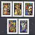 Australia 1984 Christmas Stained Glass windows set of 5 unmounted mint, SG 946-60*, stamps on , stamps on  stamps on christmas, stamps on  stamps on stained glass, stamps on  stamps on angels