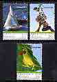 Australia 1986 Victory in Americas Cup set of 3 unmounted mint, SG 1036-38*, stamps on sailing, stamps on animals, stamps on kangaroos, stamps on boxing