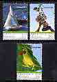 Australia 1986 Victory in America's Cup set of 3 unmounted mint, SG 1036-38*, stamps on , stamps on  stamps on sailing, stamps on  stamps on animals, stamps on  stamps on kangaroos, stamps on  stamps on boxing