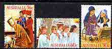 Australia 1986 Children's Nativity scenes set of 3 unmounted mint, SG 1040-42, stamps on christmas