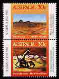 Australia 1985 Australia Day vertical se-tenant pair 30c unmounted mint, SG 961b, stamps on , stamps on  stamps on arts, stamps on  stamps on literature