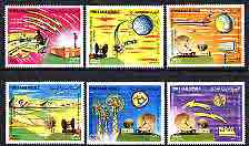 Yemen - Republic 1982 Telecommunications Progress perf set of 6 unmounted mint, SG 695-700, stamps on communications, stamps on aviation, stamps on globes, stamps on 