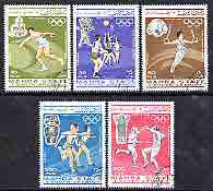 Aden - Mahra 1967 Mexico Olympics perf set of 5 cto used, Mi 25-29A*, stamps on , stamps on  stamps on olympics, stamps on  stamps on sport, stamps on  stamps on discus, stamps on  stamps on rings, stamps on  stamps on gymnastics, stamps on  stamps on basketball, stamps on  stamps on running, stamps on  stamps on  gym , stamps on  stamps on gymnastics, stamps on  stamps on 