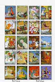 Fujeira 1972 Walt Disney Aristocats perf set of 20 cto used, Mi 1490-1509 , stamps on disney, stamps on cats, stamps on guitars, stamps on music