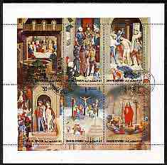 Umm Al Qiwain 1972 Easter perf set of 6 cto used, Mi 515-20, stamps on easter, stamps on arts, stamps on 