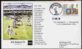 Great Britain 1998 illustrated cover for Earl of Arundels XI v Old England XI with special Cricket cancel, stamps on sport, stamps on cricket