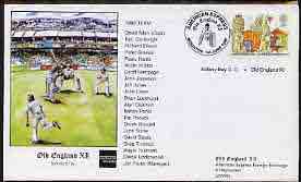 Great Britain 1999 illustrated cover for Botany Bay CC v Old England XI with special Cricket cancel, stamps on sport, stamps on cricket