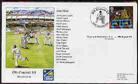 Great Britain 2002 illustrated cover for Streat & Westmeston CC v Old England XI with special 'Cricket' cancel, stamps on , stamps on  stamps on sport, stamps on  stamps on cricket