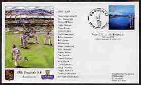 Great Britain 2000 illustrated cover for Troon CC v Old England XI with special Cricket cancel, stamps on sport, stamps on cricket