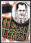 Myanmar 2002 Kings of Chess #08 (Jose Raul Capablanca) perf m/sheet cto used, stamps on chess