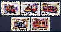 Cuba 2004 Trams perf set of 5 cto used* SG 4731-5, stamps on , stamps on  stamps on transport, stamps on  stamps on trams, stamps on  stamps on 