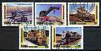 Cuba 2003 History of Railways perf set of 5 cto used*, stamps on , stamps on  stamps on railways