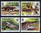Cuba 2003 WWF - Crocodiles perf set of 4 cto used SG 4692-95, stamps on wwf, stamps on reptiles, stamps on crocodiles, stamps on  wwf , stamps on 