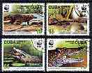 Cuba 2003 WWF - Crocodiles perf set of 4 cto used SG 4692-95, stamps on , stamps on  stamps on wwf, stamps on  stamps on reptiles, stamps on  stamps on crocodiles, stamps on  stamps on  wwf , stamps on  stamps on 