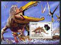 Ivory Coast 2004 Dinosaurs #4 perf m/sheet, fine cto used, stamps on , stamps on  stamps on dinosaurs