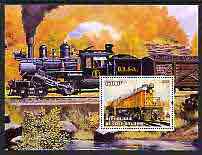 Ivory Coast 2004 Classic Locomotives #3 perf m/sheet, fine cto used, stamps on , stamps on  stamps on railways